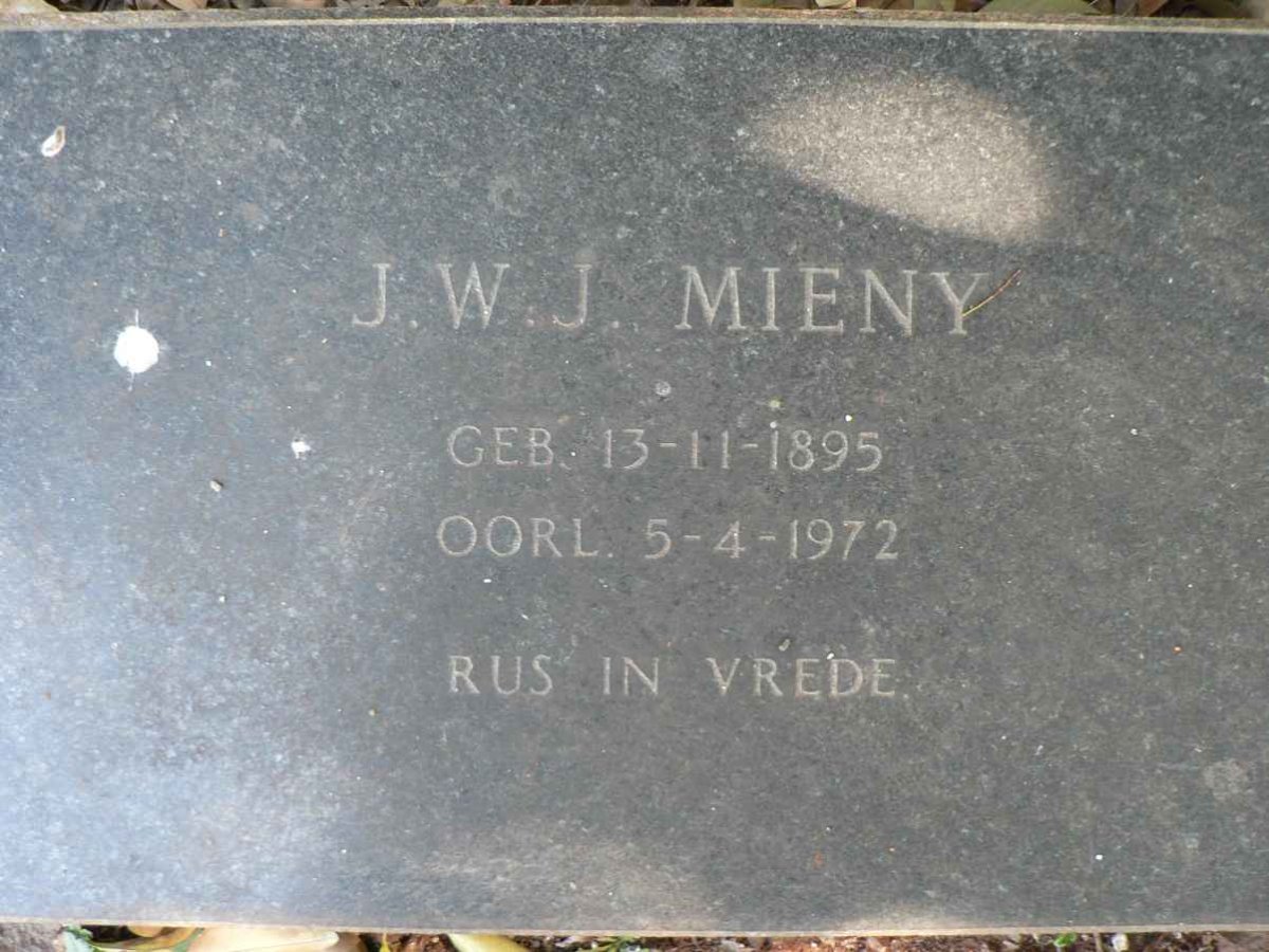 MIENY J.W.J. 1895-1972