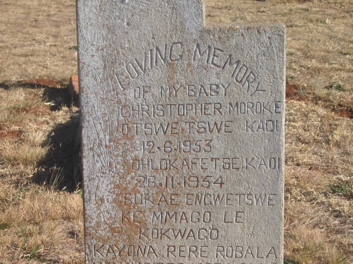 MOROKE Christopher 1953-1954