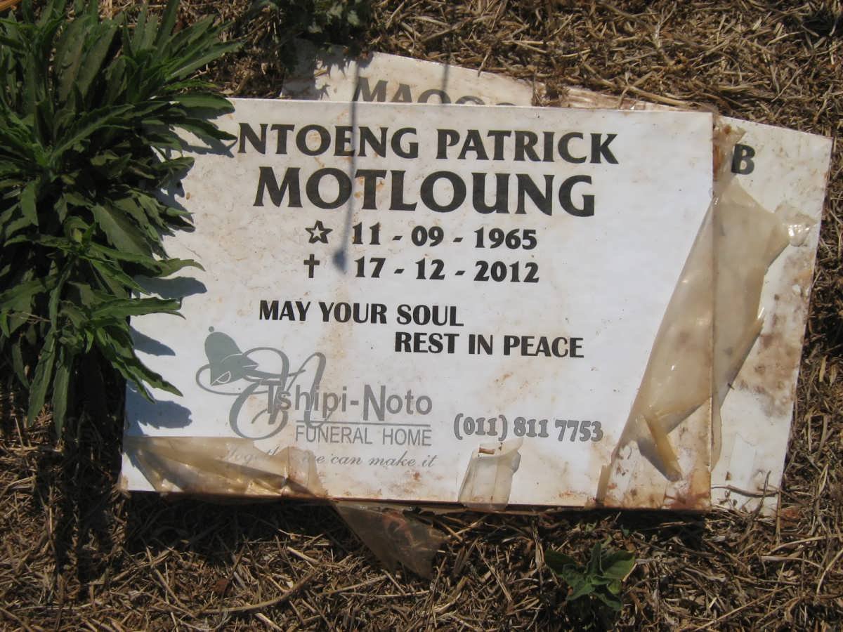MOTLOUNG Ntoeng Patrick 1965-2012