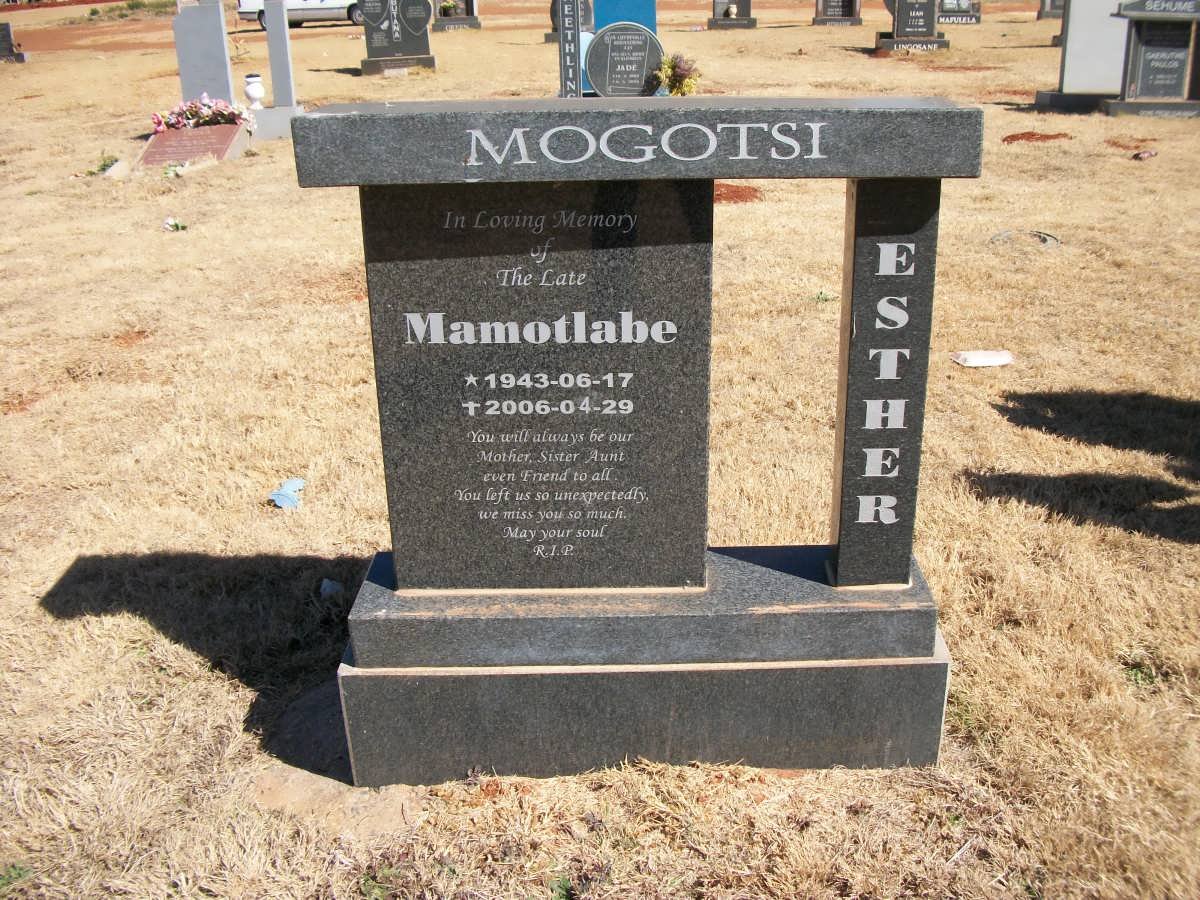 MOGOTSI Mamotlabe Esther 1943-2006