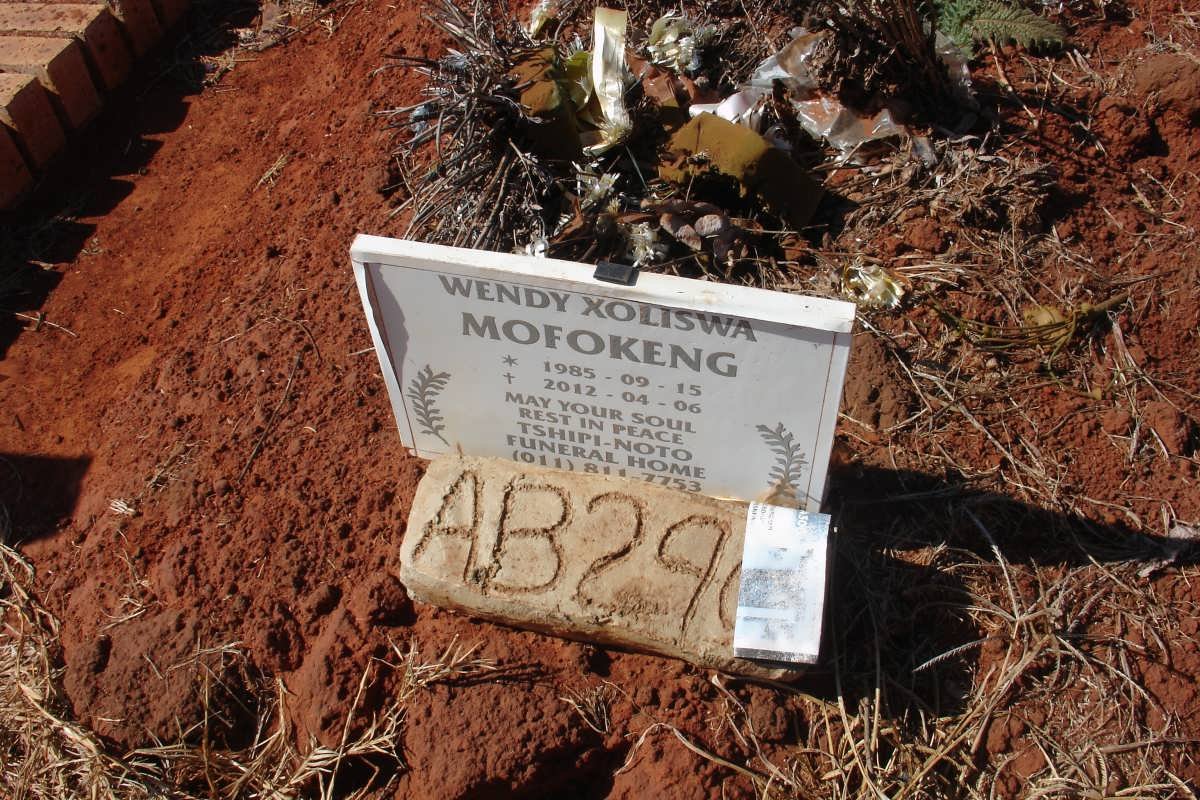 MOFOKENG Wendy Xoliswa 1985-2012