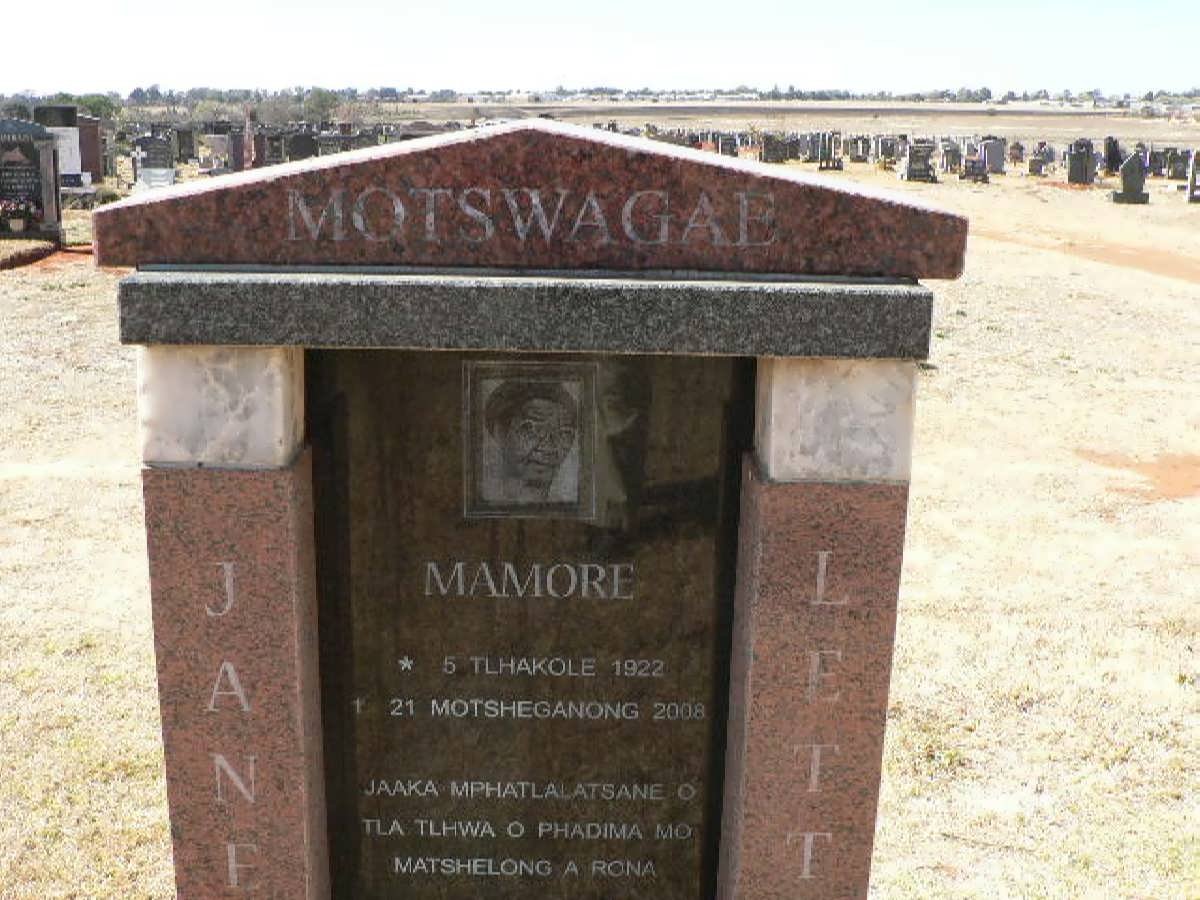 MOTSWAGAE Jane Lettie 1922-2008