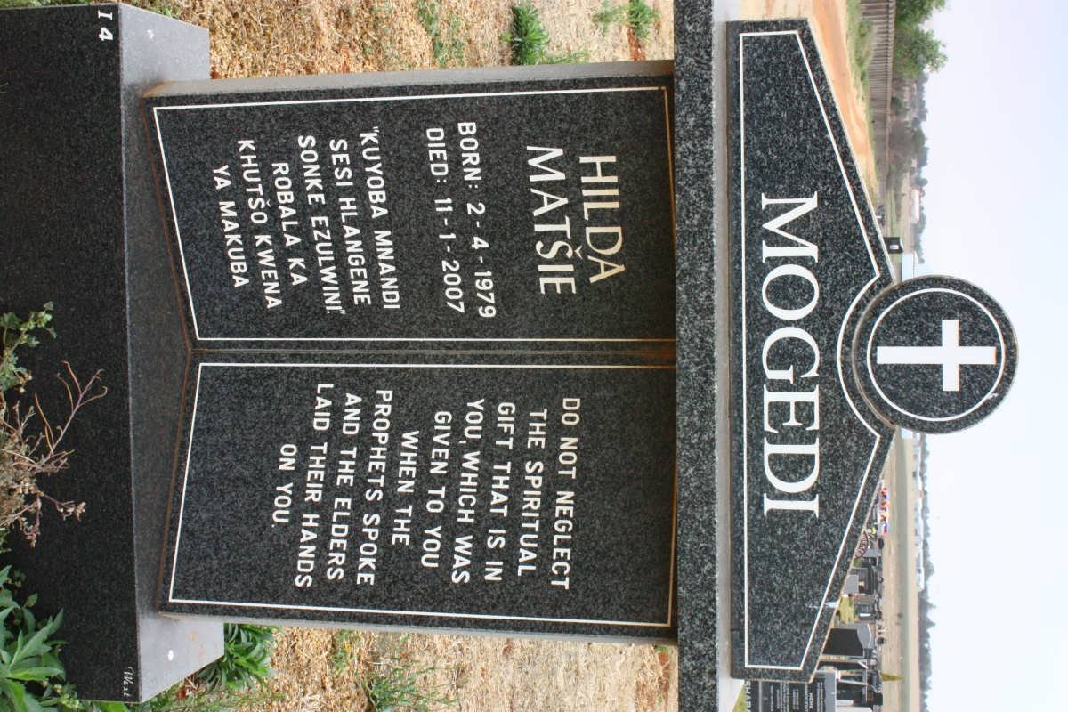 MOGEDI Hilda Matsie 1979-2007
