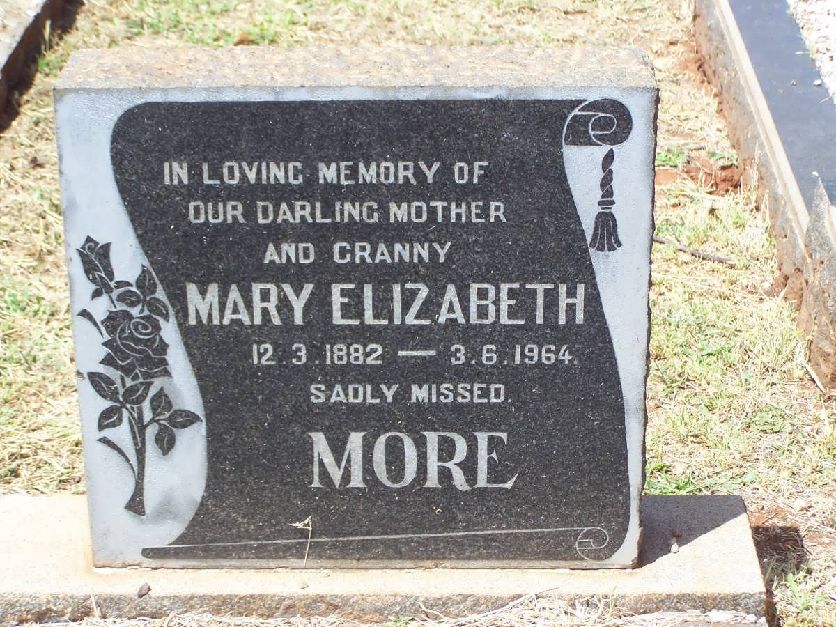 MORE Mary Elizabeth 1882-1964