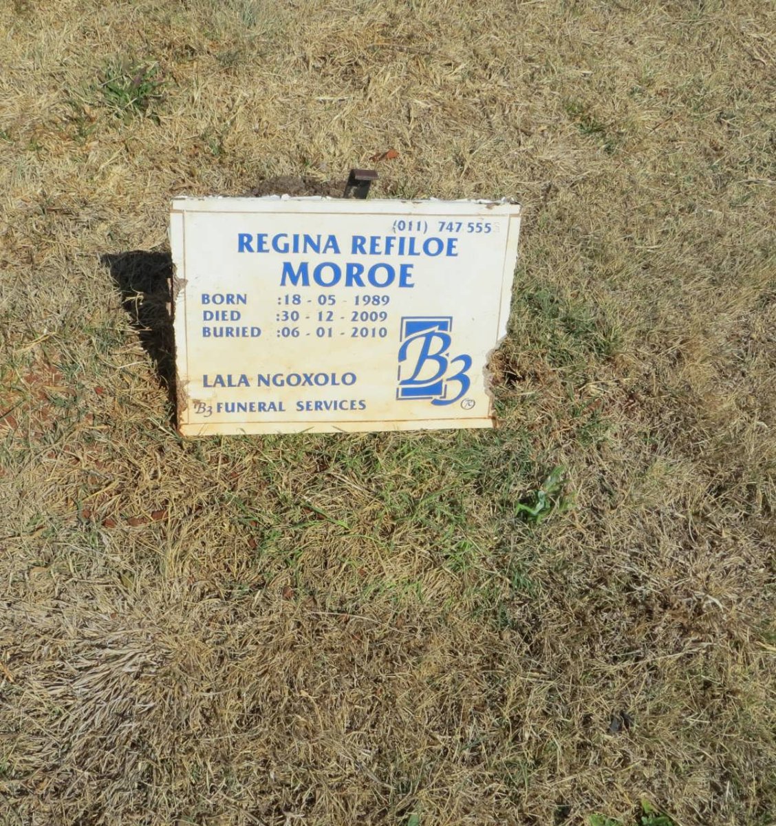MOROE Regina Refiloe 1989-2009