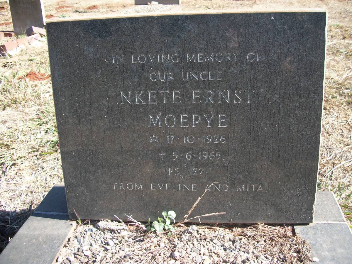 MOEPYE Nkete Ernst 1926-1965
