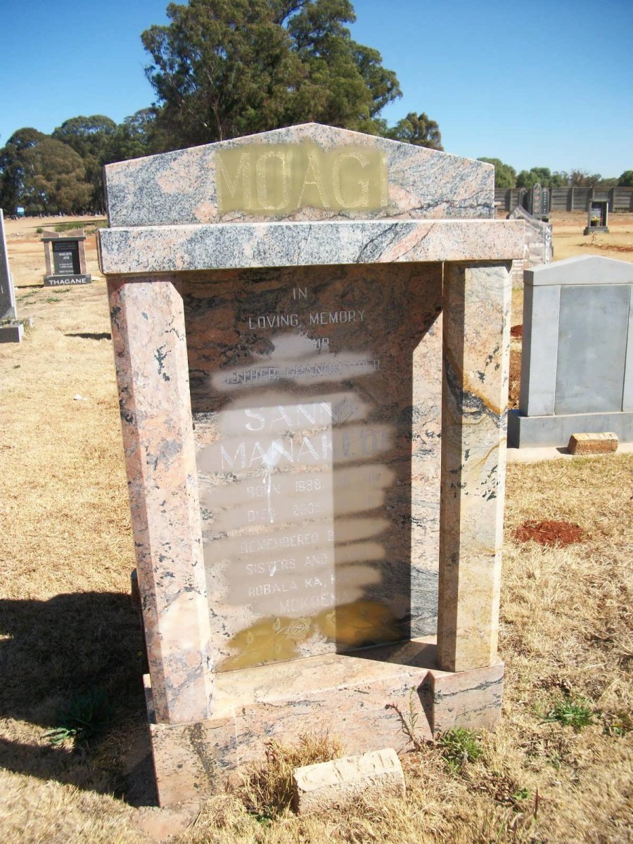 MOAGI Sanna Manakedi 1938-2005
