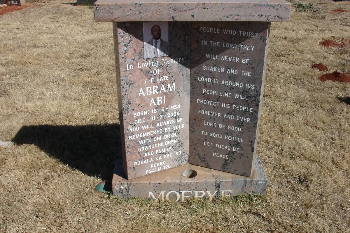 MOEPYE Abraham Abi 1954-2005