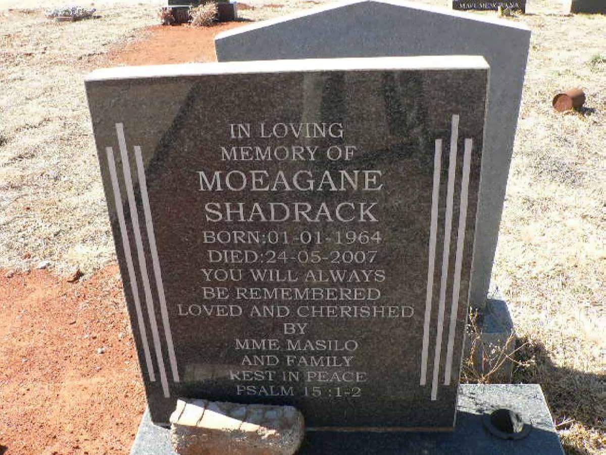 MOEAGANE Shadrack 1964-2007