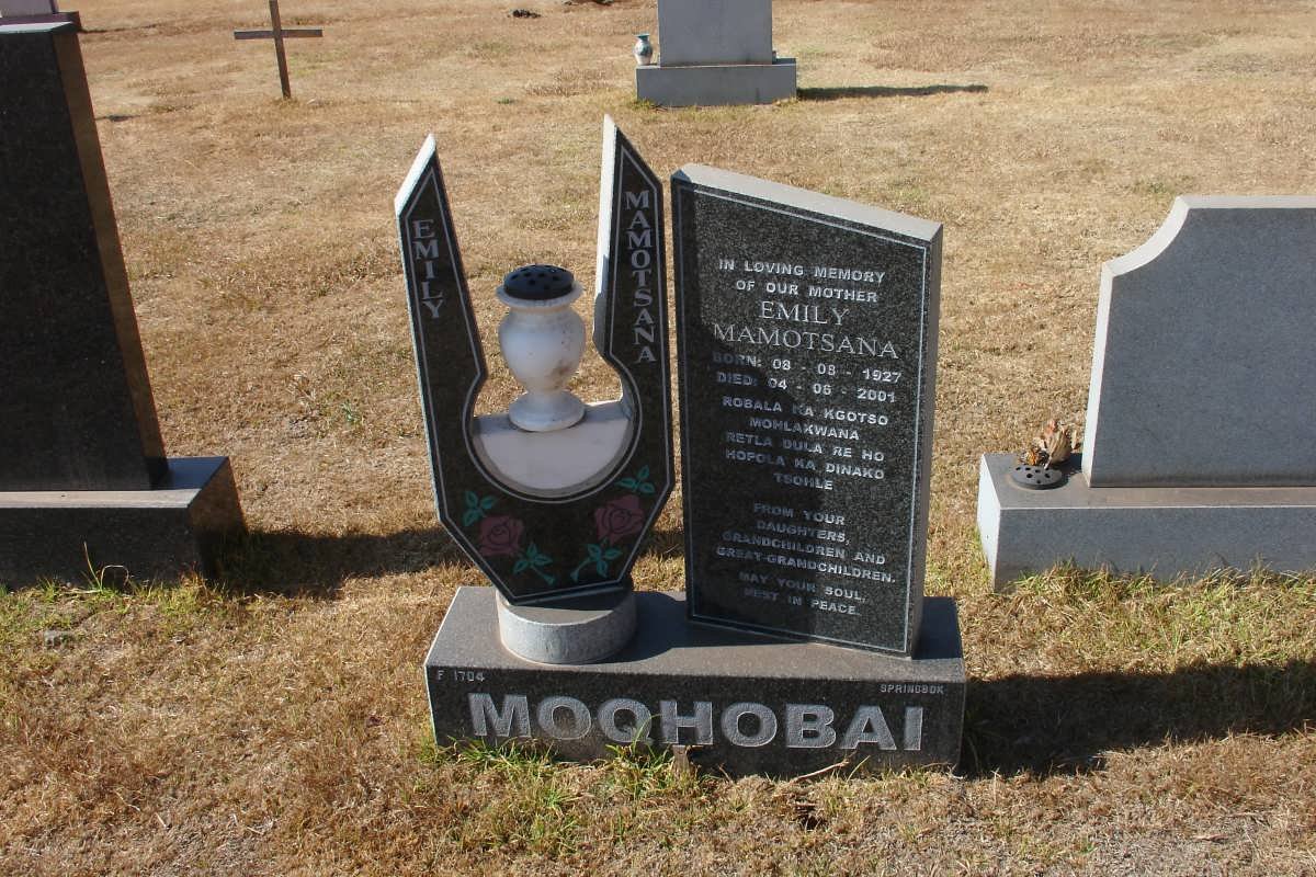 MOQHOBAI Emily Mamotsana 1929-2001