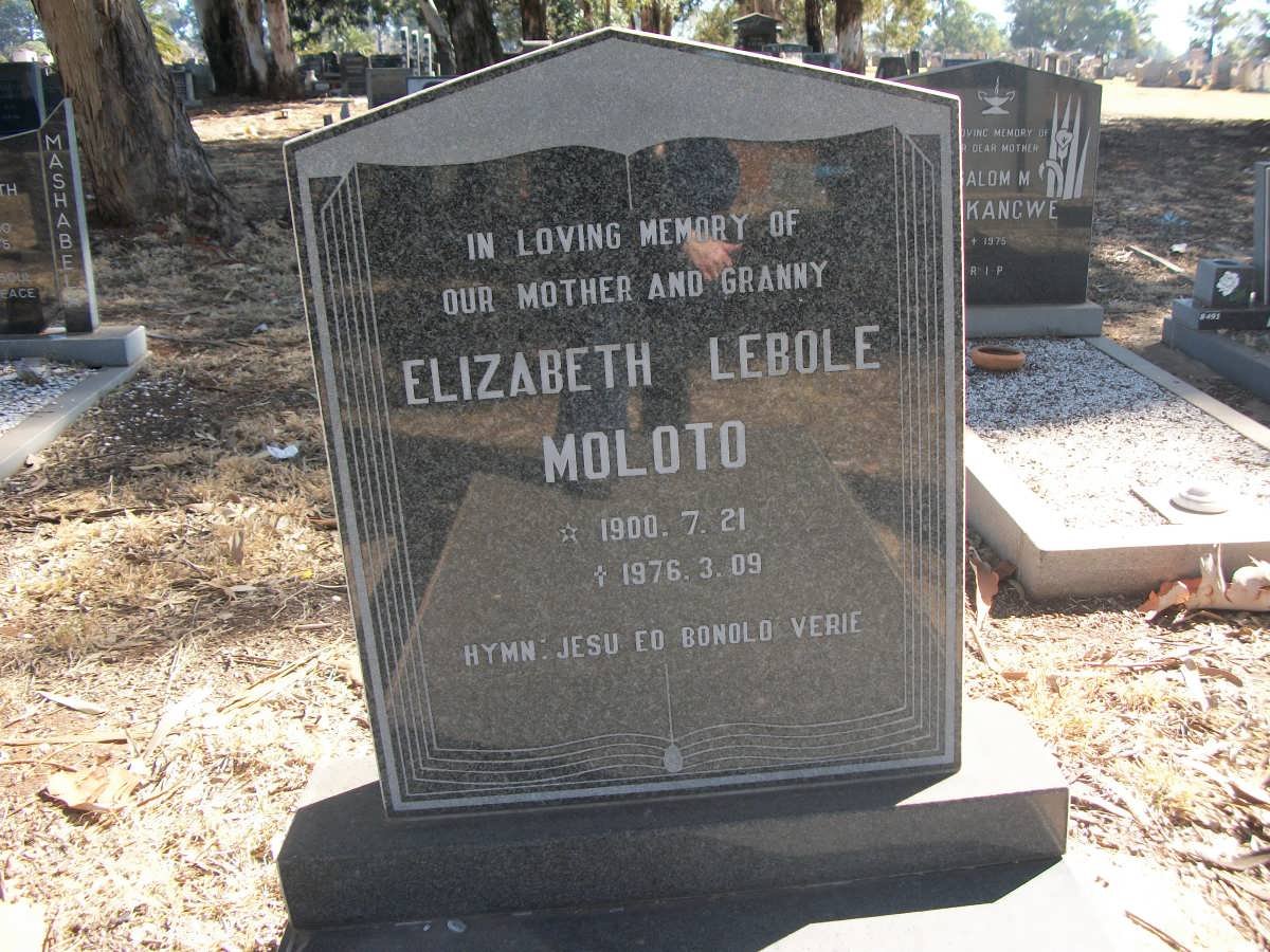 MOLOTO Elizabeth Lebole 1900-1976