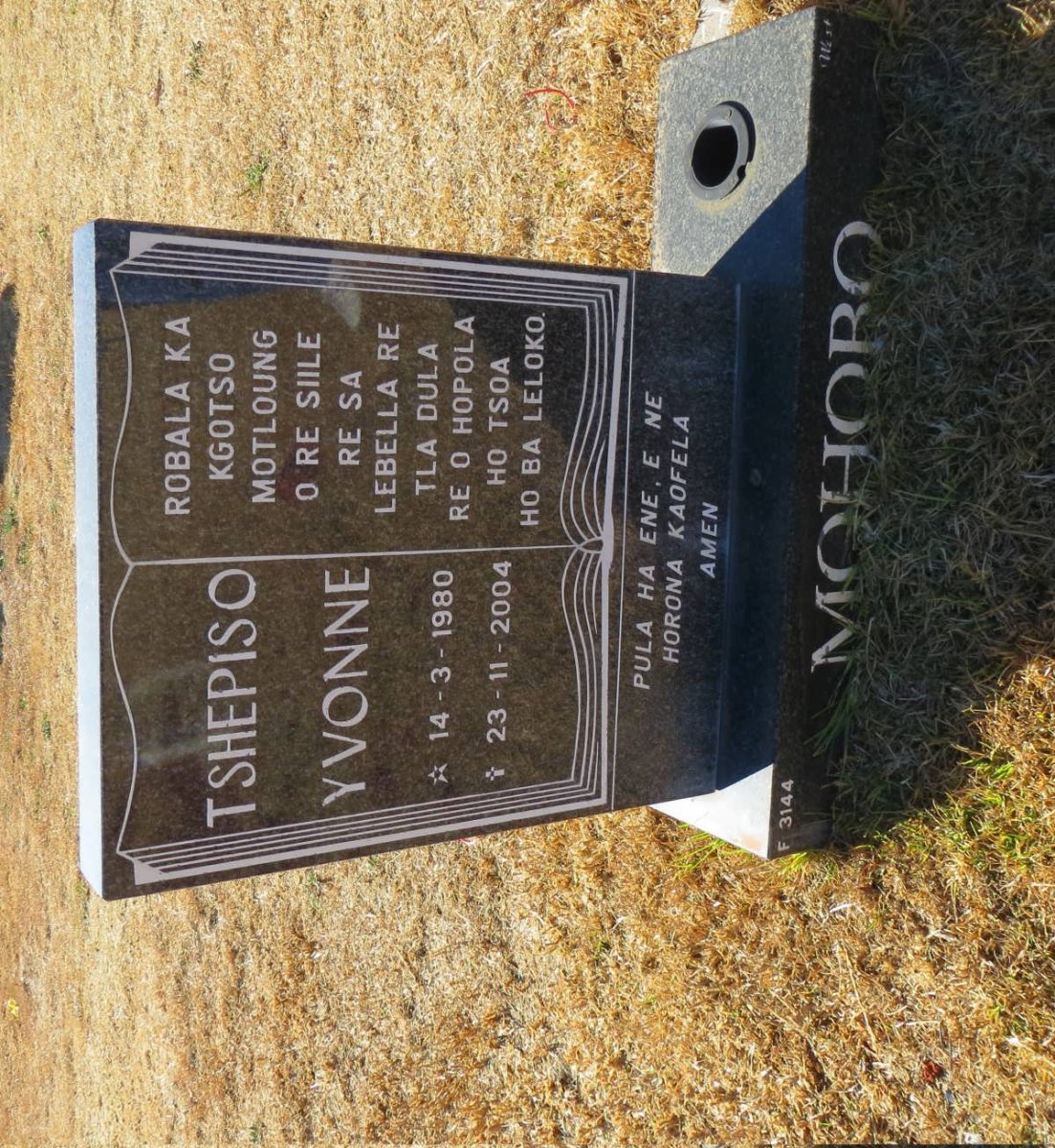 MOHOBO Tshepiso Yvonne 1980-2004