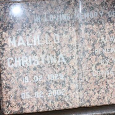 MOKOENA Matillo Christina 1929-2002