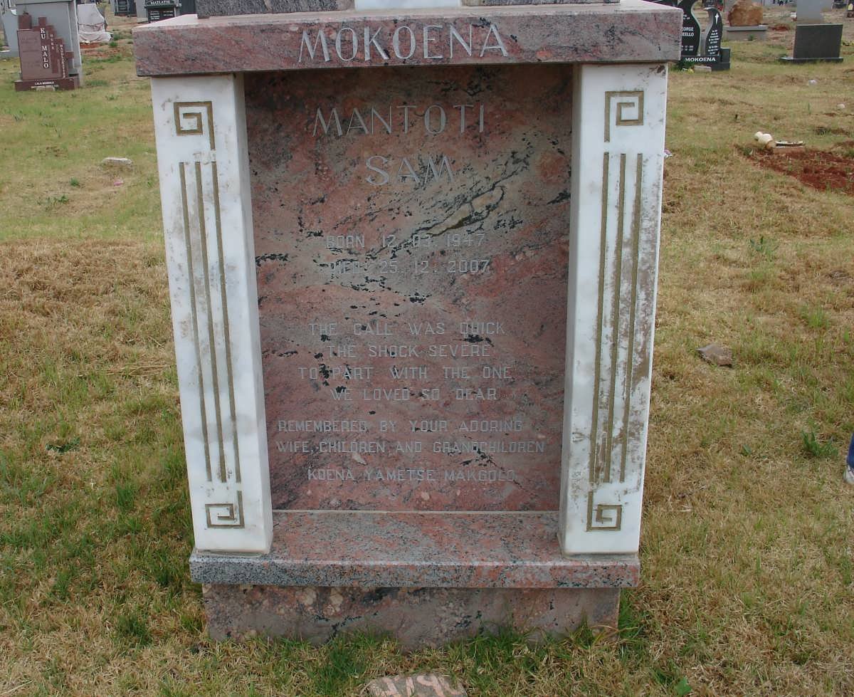 MOKOENA Mantoti Sam 1947-2007