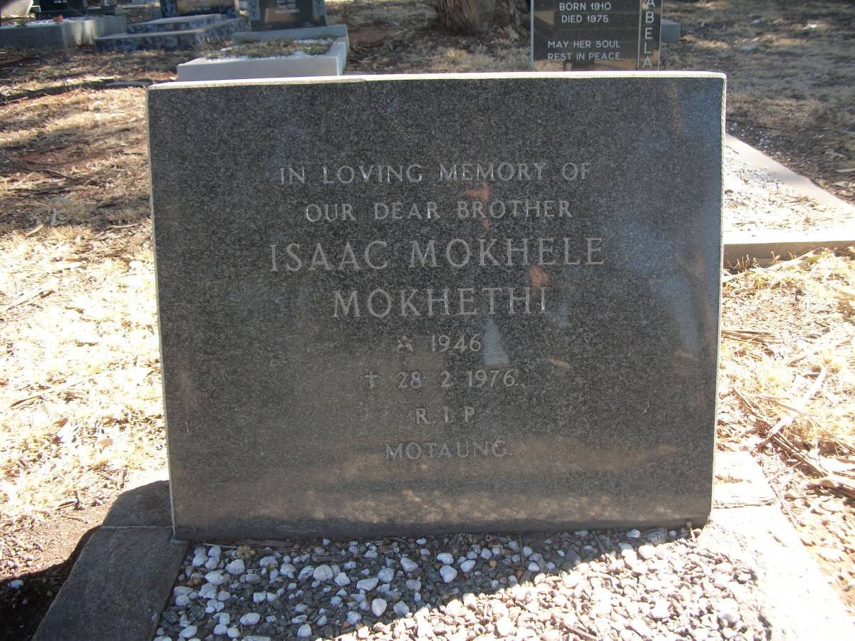 MOKHETHI Isaac Mokhele 1946-1976