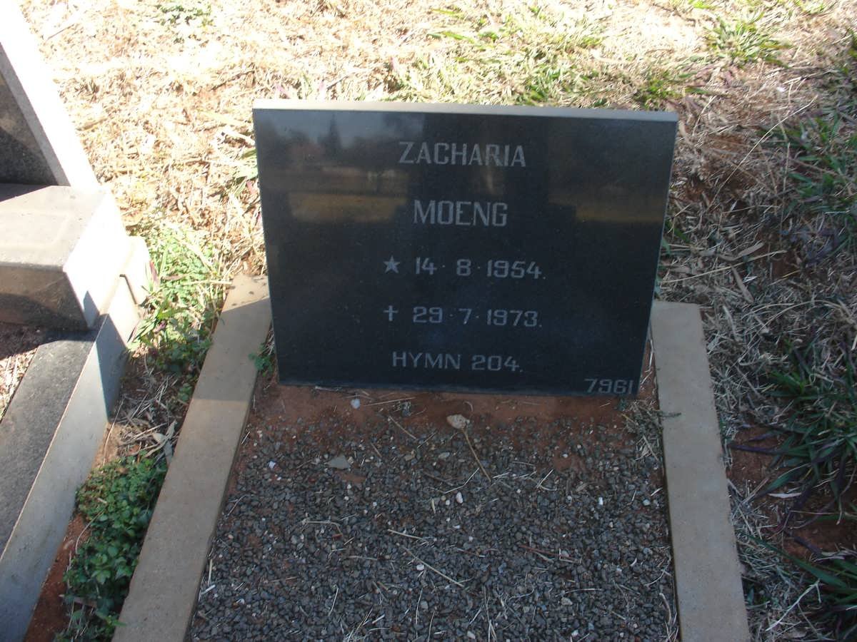 MOENG Zacharia 1954-1973