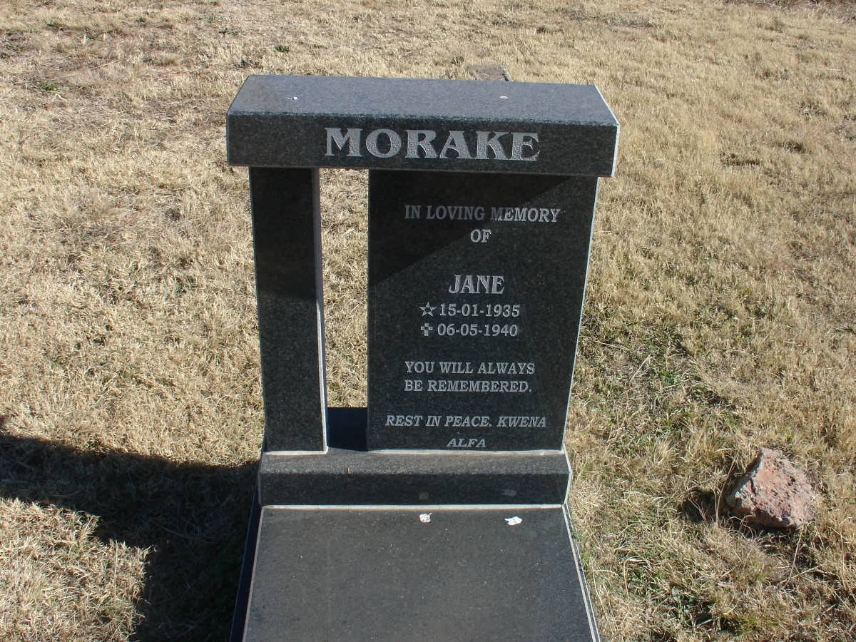 MORAKE Jane 1935-1940