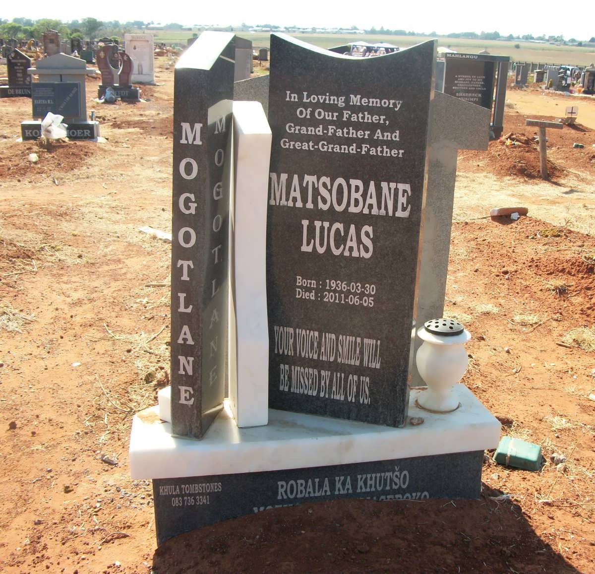 MOGOTLANE Matsobane Lucas 1936-2011