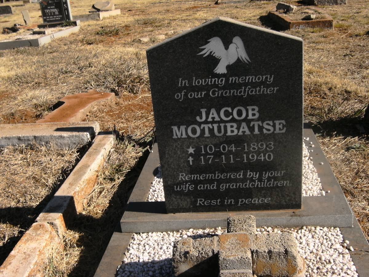 MOTUBATSE Jacob 1893-1940
