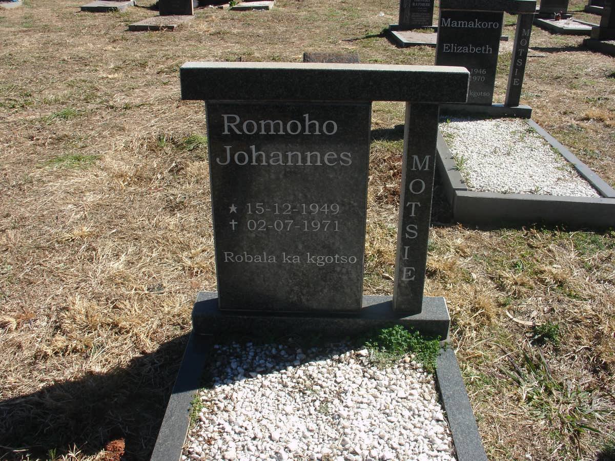 MOTSIE Romoho Johannes 1949-1971
