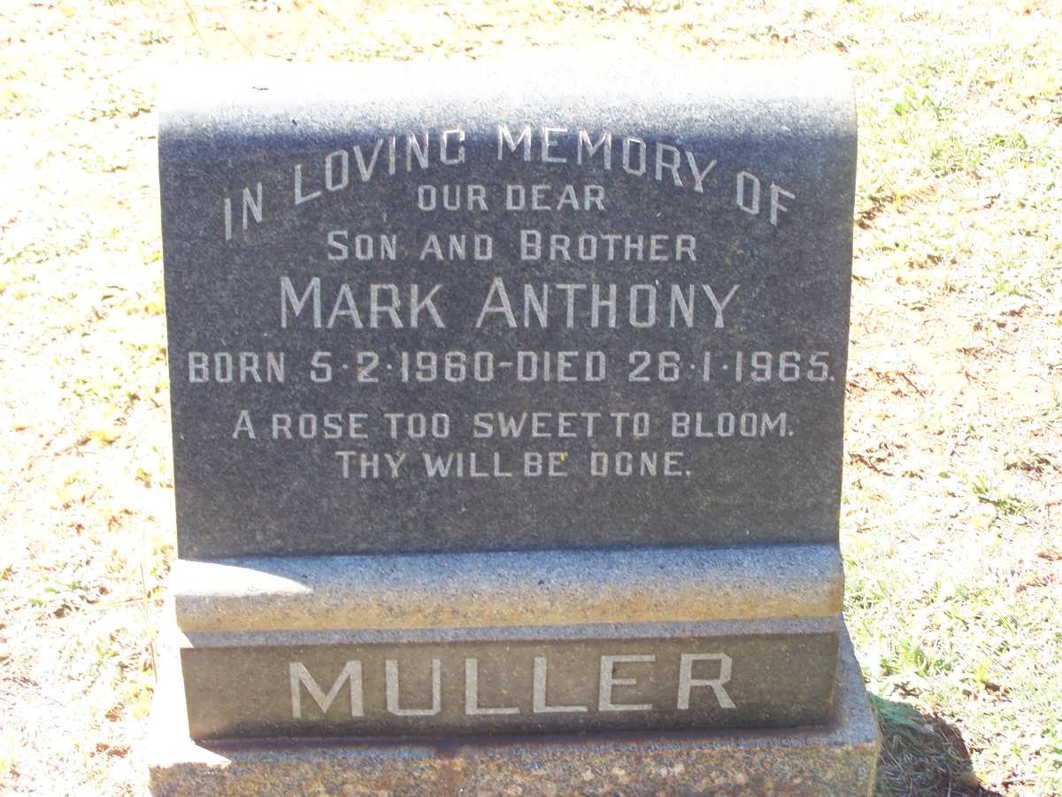 MULLER Mark Anthony 1960-1965