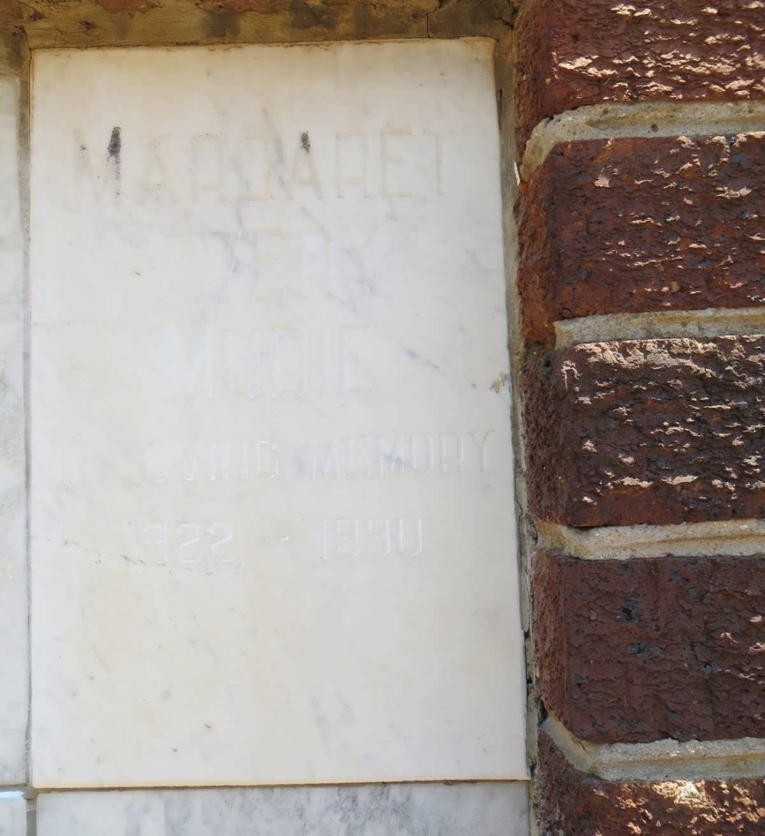 MUDIE Margaret ? 1922-1990