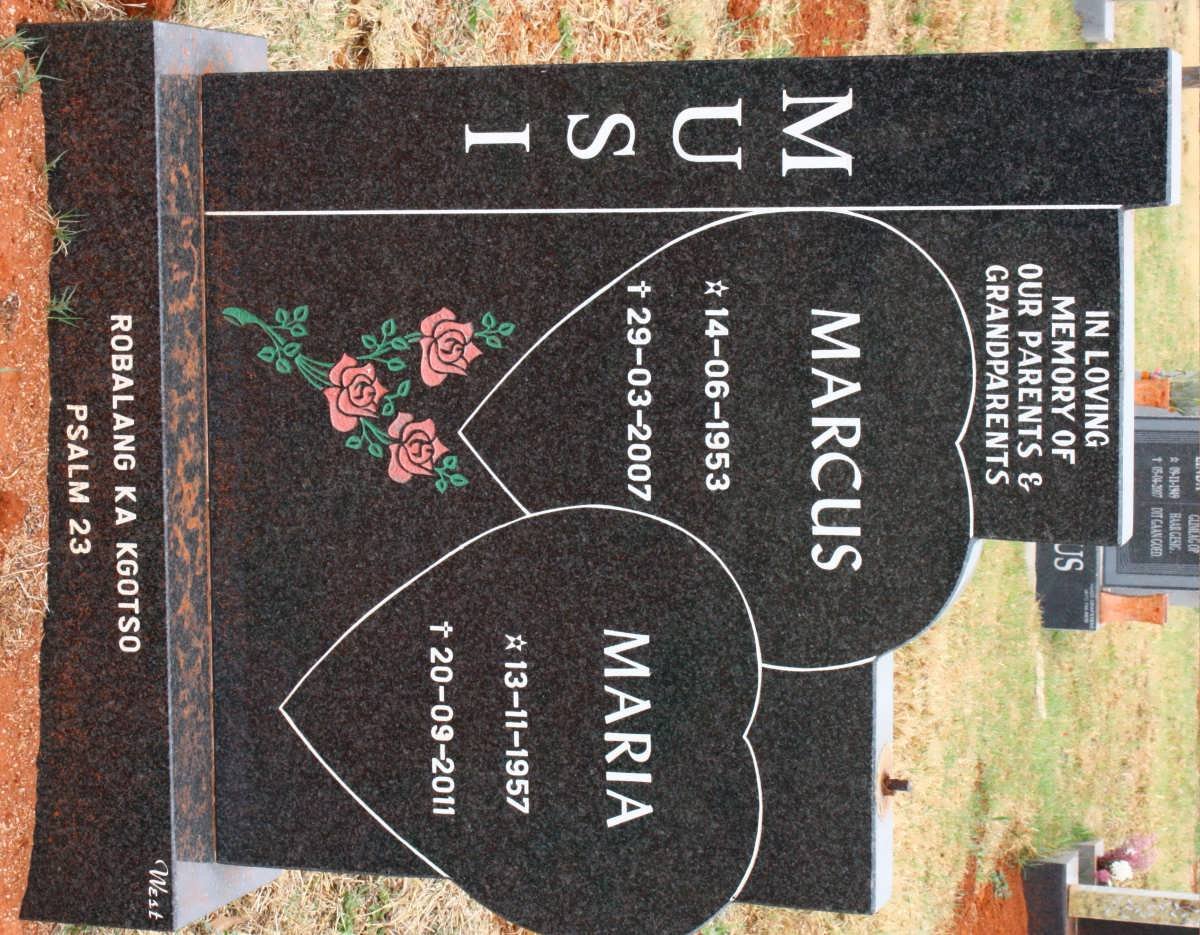 MUSI Marcus 1953-2007 &amp; Maria 1957-2011