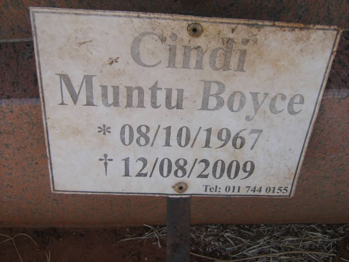 MUNTU Cindi Boyce 1967-2009