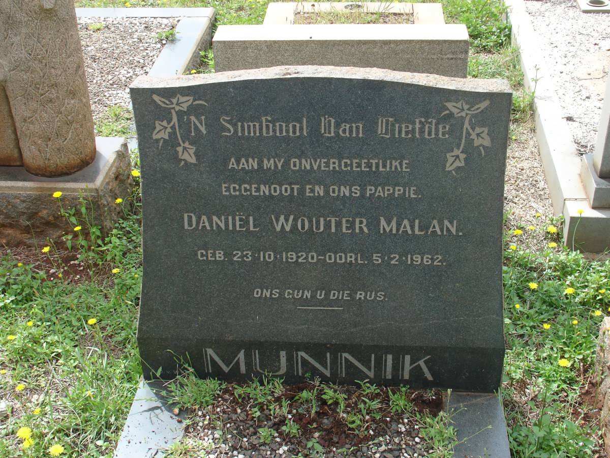 MUNNIK Daniël Wouter Malan 1920-1962