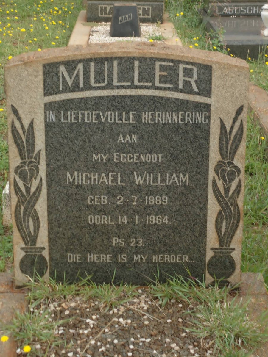 MULLER Michael William 1889-1964