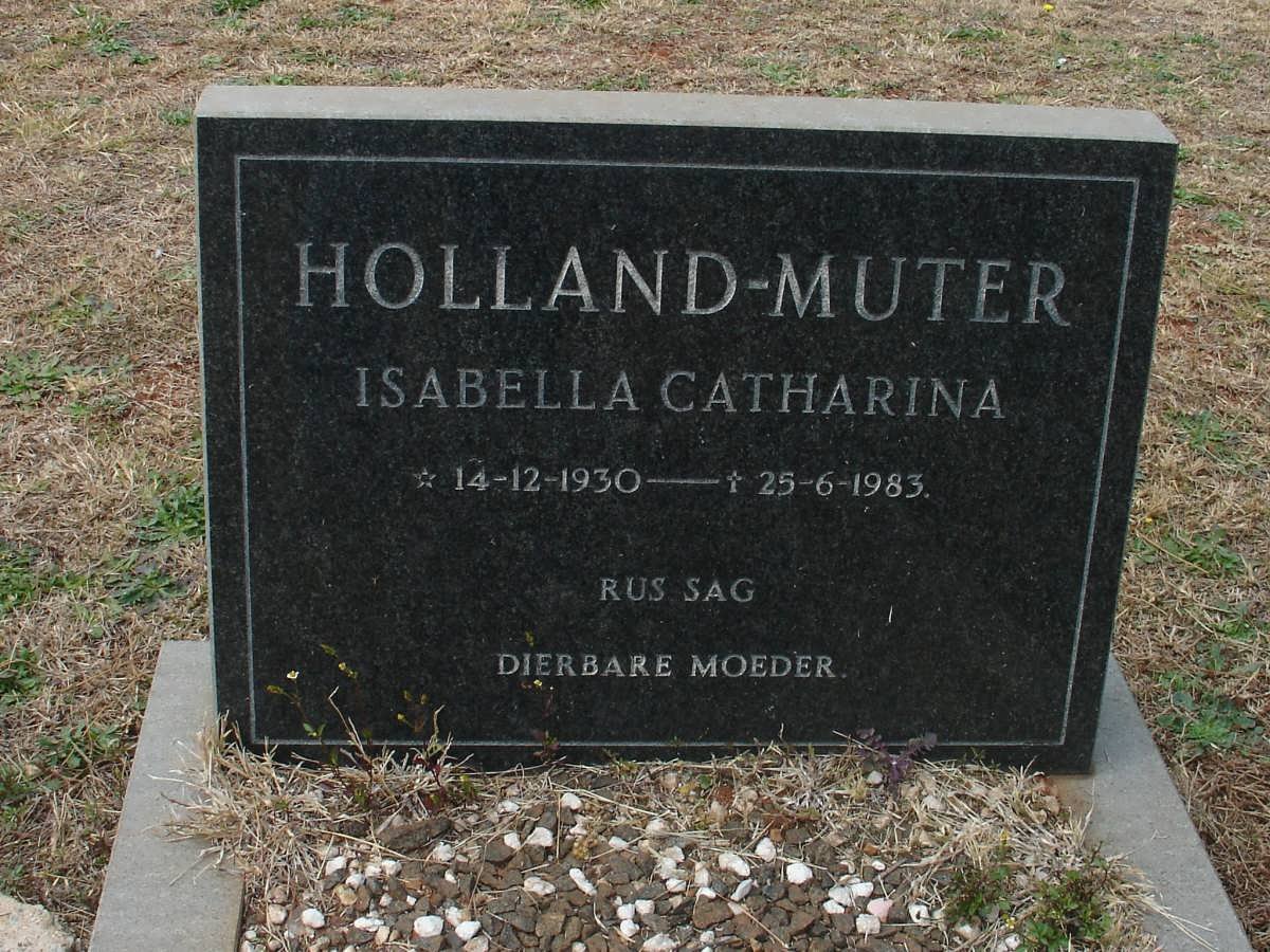 MUTER Isabella Catharina, Holland 1930-1983