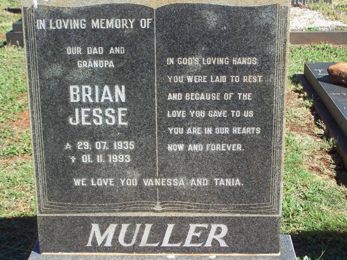 MULLER Brian Jesse 1935-1993