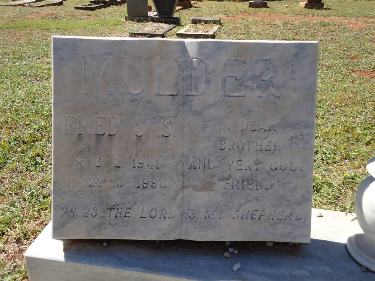 MULDER Fred J.S. 1941-1990