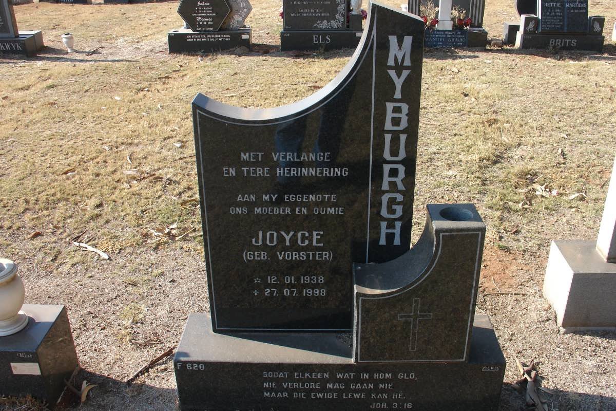 MYBURGH Joyce nee VORSTER 1938-1998