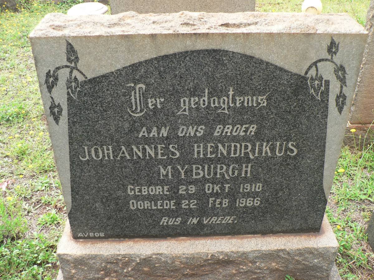 MYBURGH Johannes Hendrikus 1910-1966