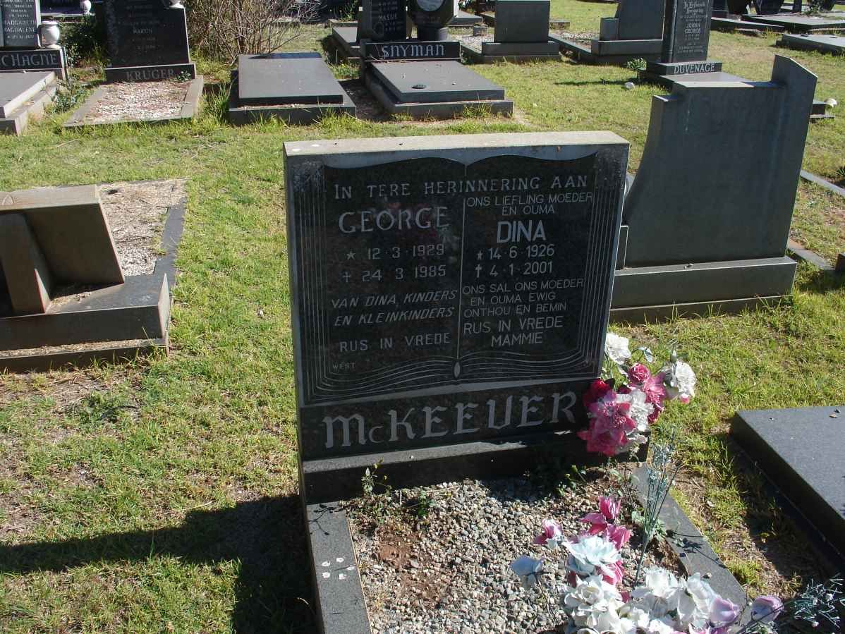 McKEEVER George 1929-1985 &amp; Dina 1926-2001