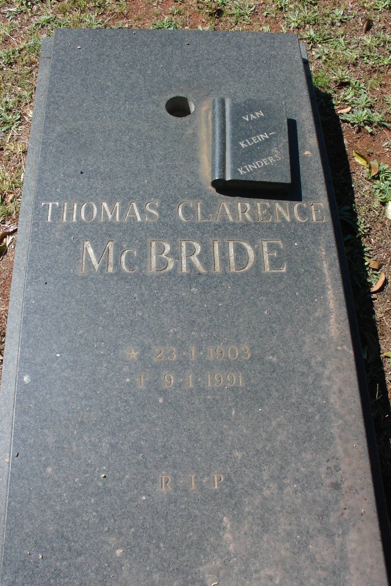 McBRIDE Thomas Clarence 1903-1991