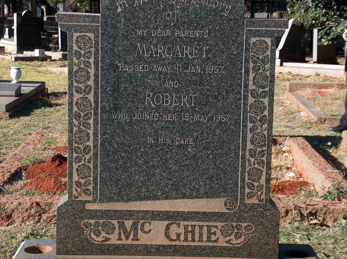 McGHIE Robert -1957 &amp; Margaret -1957