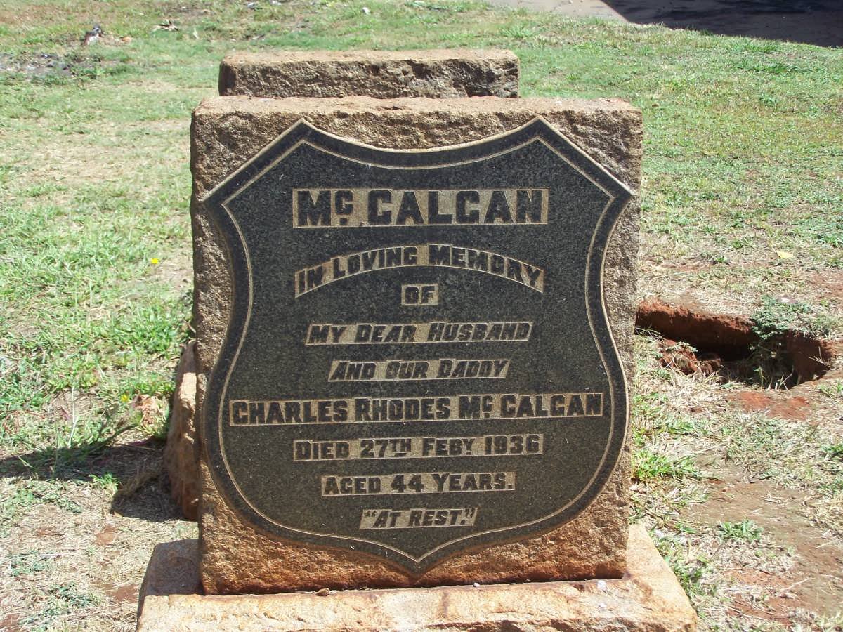 McCALGAN Charles Rhodes -1936
