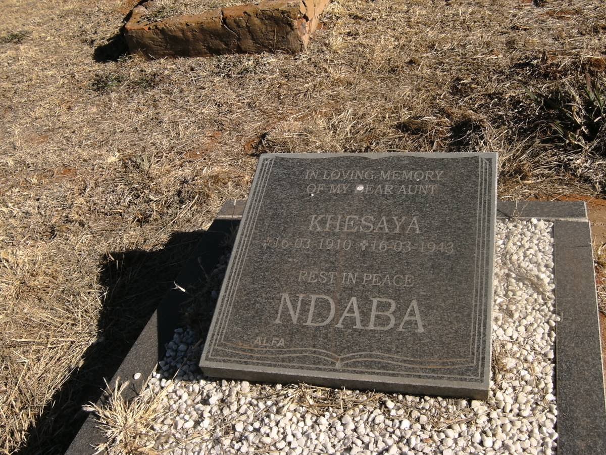 NDABA Khesaya 1910-1943