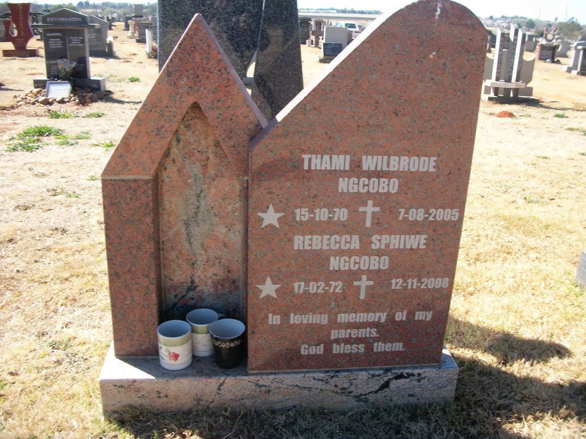 NGCOBO Thami Wilbrode 1970-2005 &amp; Rebecca Sphiwe 1972-2008