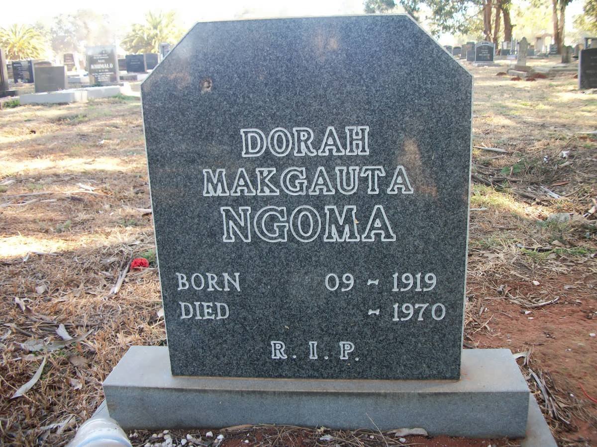 NGOMA Dorah Makgauta 1919-1970