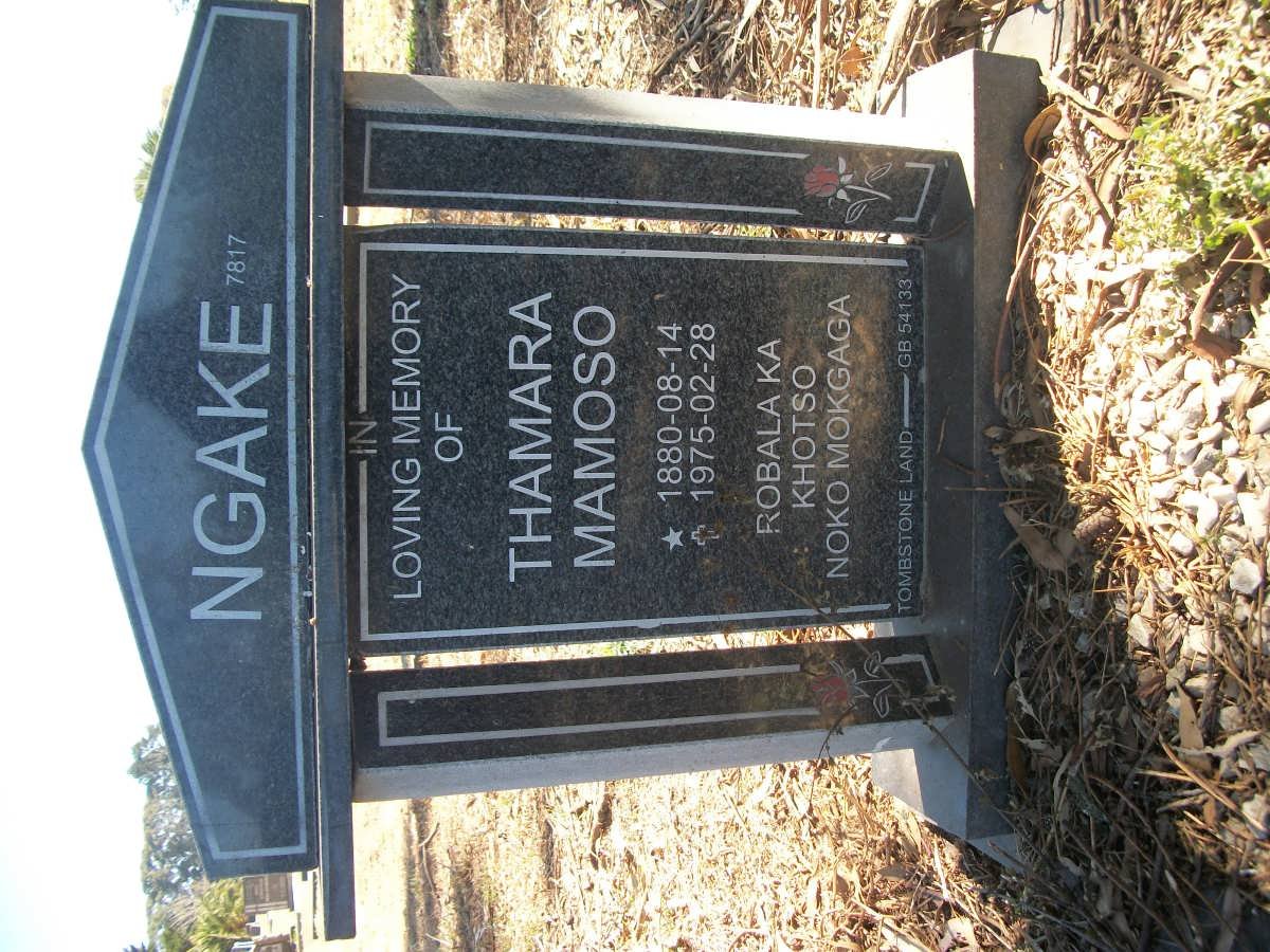 NGAKE Thamara Mamoso 1880-1975