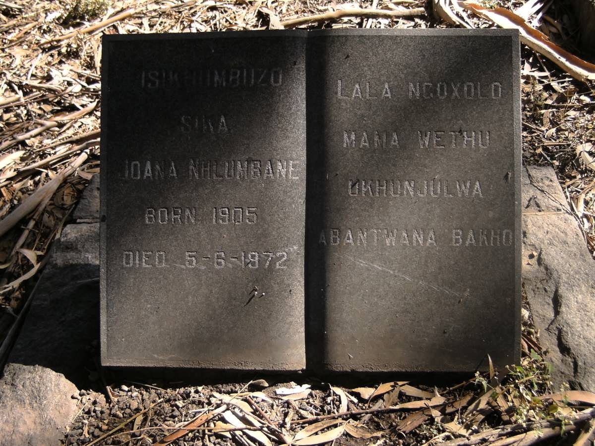 NHLUMBANE Joana 1905-1972
