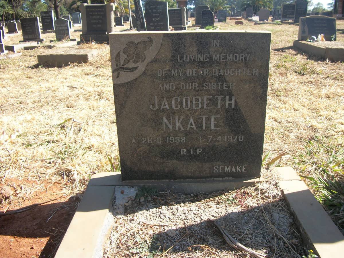 NKATE Jacobeth 1938-1970