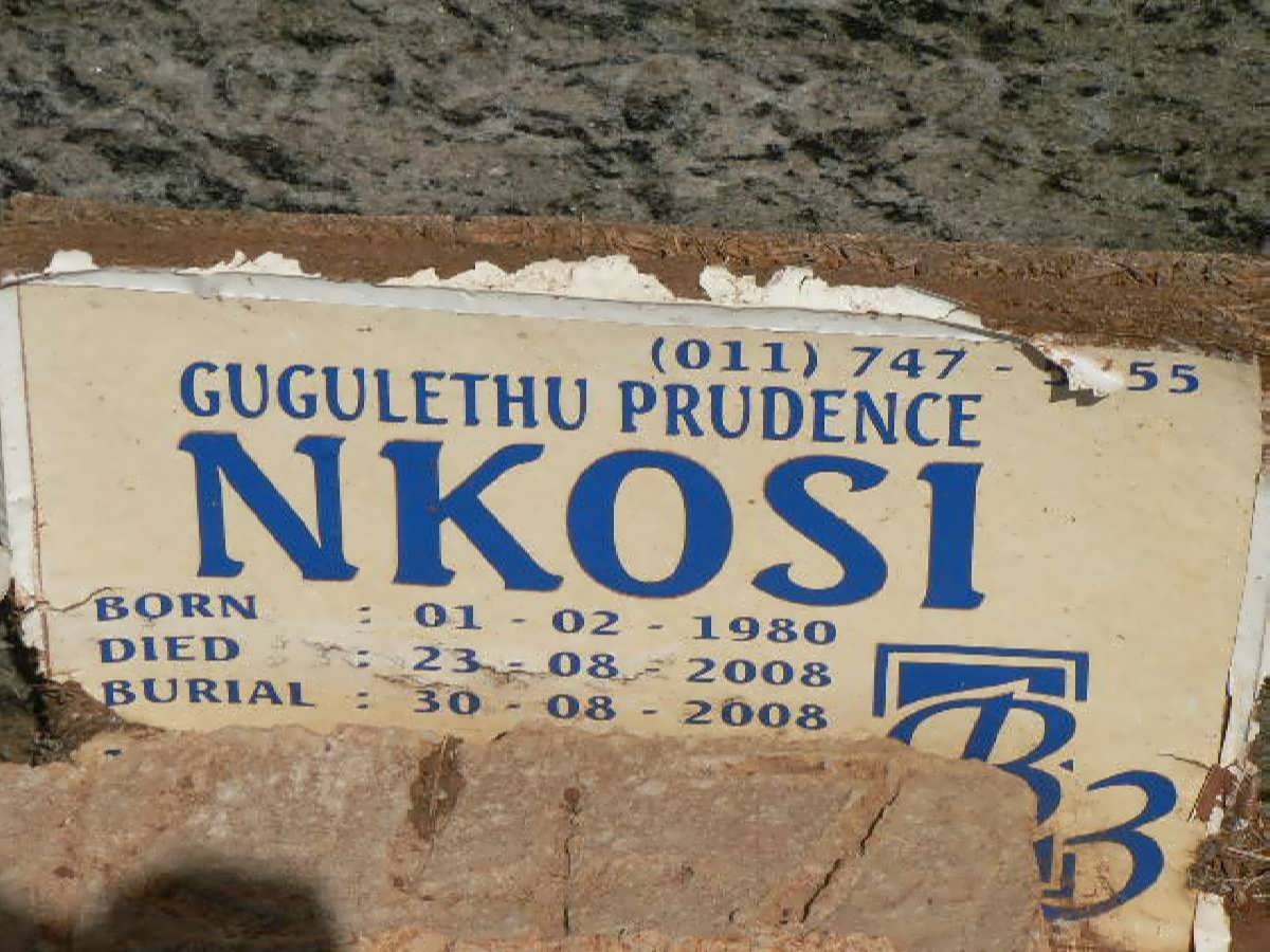 NKOSI Gugulethu Prudence 1980-2008
