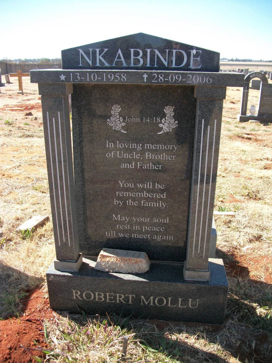 NKABINDE Robert Mollu 1958-2006