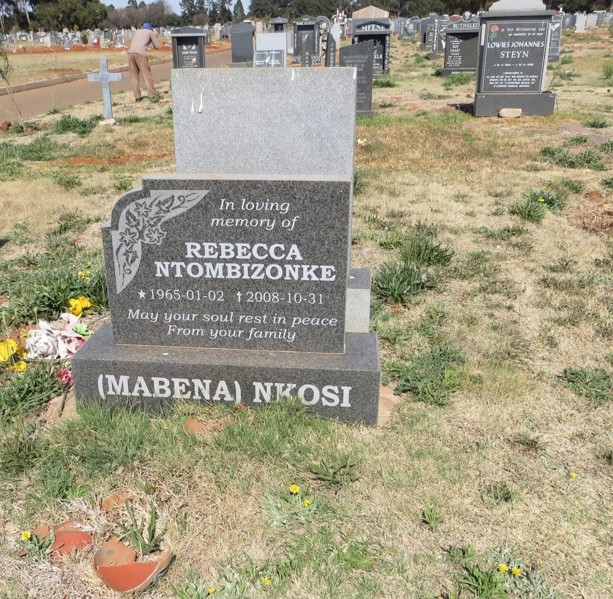 NKOSI Rebecca Ntombizonke nee MABENA 1965-2008
