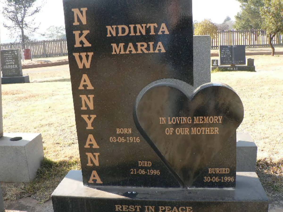 NKWANYANA Ndinta Maria 1916-1996