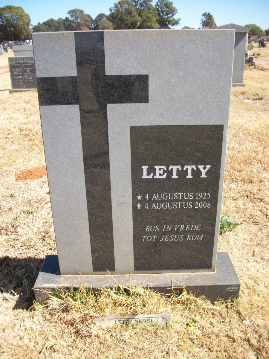NKOSI Letty 1925-2008
